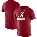 楽天astyナイキ メンズ Tシャツ トップス Alabama Crimson Tide Nike Softball Drop Legend Slim Fit Performance TShirt Crimson