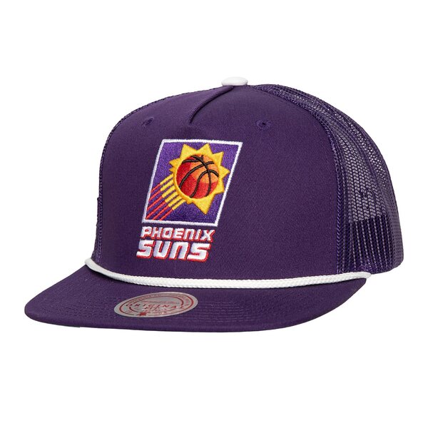 ミッチェル＆ネス ミッチェル&ネス メンズ 帽子 アクセサリー Phoenix Suns Mitchell & Ness Roper Meshback Trucker Snapback Hat Purple