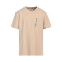 【送料無料】 バルマン メンズ Tシャツ トップス T-shirts Beige