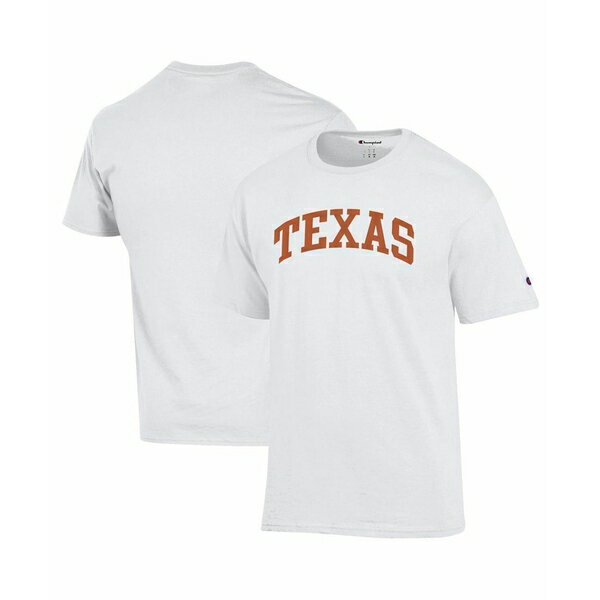 チャンピオン メンズ Tシャツ トップス Men's White Texas Longhorns Basic Arch T-Shirt White