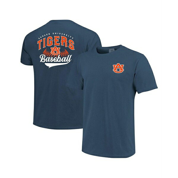 イメージワン メンズ Tシャツ トップス Men's Navy Auburn Tigers Baseball Comfort Colors T-Shirt Navy