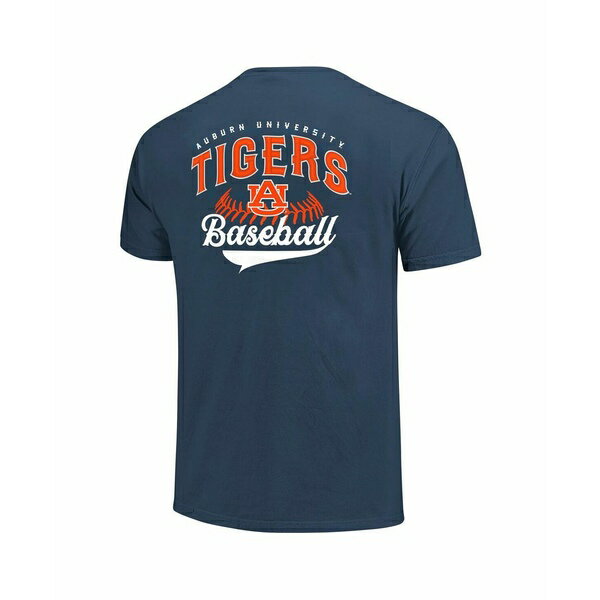 イメージワン メンズ Tシャツ トップス Men's Navy Auburn Tigers Baseball Comfort Colors T-Shirt Navy