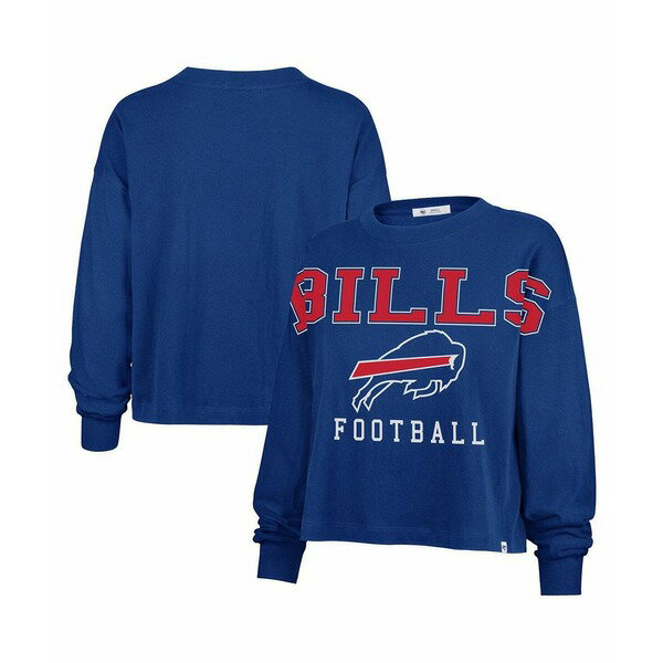 47ブランド レディース カットソー トップス Women's Royal Buffalo Bills Outreach City Oversized Lo..