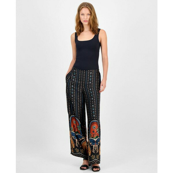 ƥϥ ǥ 奢ѥ ܥȥॹ Women's Printed Pull-On Wide-Leg Pants Canyon Safari Print