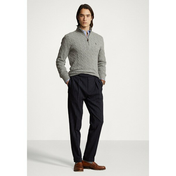 ラルフローレン メンズ ニット&セーター アウター LONG SLEEVED PULLOVER - Jumper - fawn grey heather