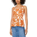 ヴィンスカムート レディース カットソー トップス Women's Printed Square-Neck Sleeveless Top Cayenne(4)