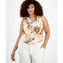 バースリー レディース カットソー トップス Plus Size Printed Chiffon Cowlneck Sleeveless Top, Exclusively at Macy's Aimee Animal(4)
