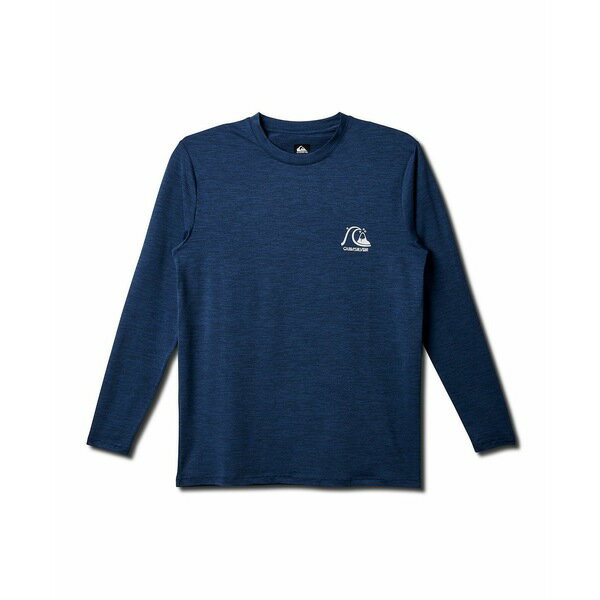 クイックシルバー メンズ シャツ トップス Men's Dna Logo Surf Long Sleeve T-Shirt Navy Heather
