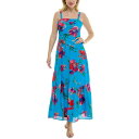テイラー レディース ワンピース トップス Women's Asymmetrical Drop-Waist Maxi Dress Turquoise/red Sea