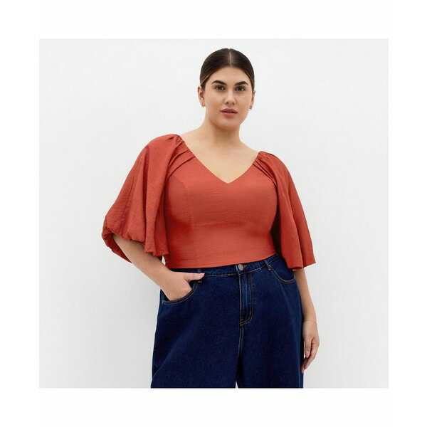 シティーシック レディース カットソー トップス Plus Size Peta Top Cinnamon