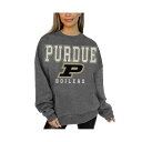 ゲームデイ レディース カットソー トップス Women's Heather Charcoal Purdue Boilermakers Distressed Fleece Pullover Sweatshirt Heather Charcoal(4)