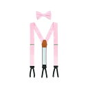 トラファルガー メンズ ベルト アクセサリー Men's Sutton Solid Color Silk Brace and Bow Tie Combo Pin...