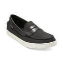 コールハーン メンズ スリッポン・ローファー シューズ Men's Nantucket Slip-On Penny Loafers Black Canvas/b...