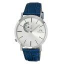 ポルサモンブリュー メンズ 腕時計 アクセサリー Men's Parker Genuine Leather Watch 831CPAL Silver tone and blue