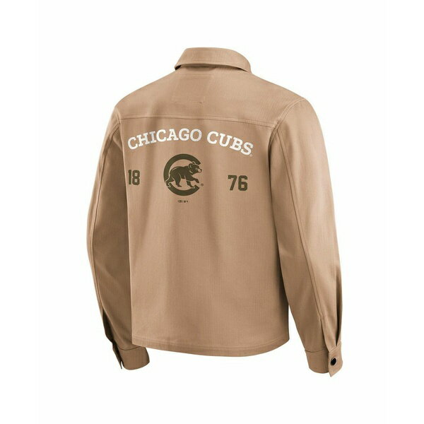 ファナティクス メンズ ジャケット＆ブルゾン アウター Men's Tan Chicago Cubs Distressed Washed Full-Zip Jacket Tan