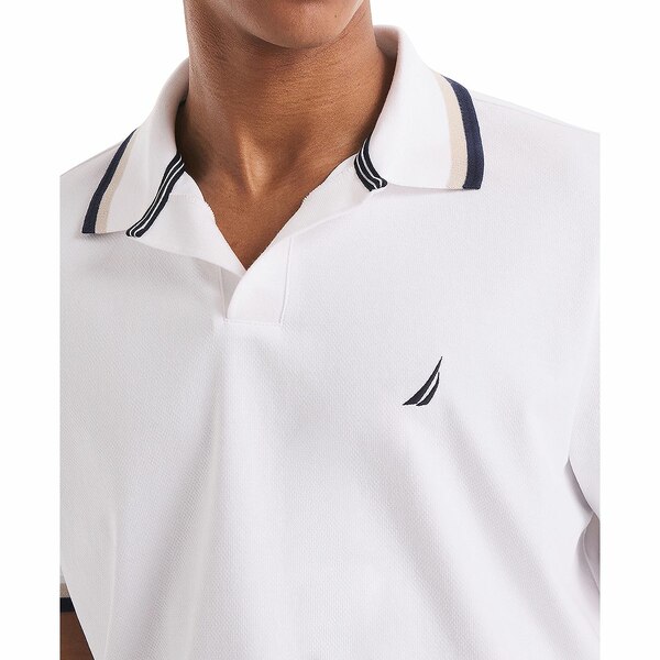 ナウティカ メンズ シャツ トップス Men's Classic-Fit Johnny Collar Polo Shirt Bright White