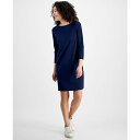 スタイルアンドコー レディース ワンピース トップス Petite Cotton Boat-Neck Dress, Exclusively at Macy's ...