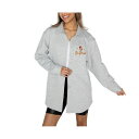 ゲームデイ レディース カットソー トップス Women's Ash Arizona State Sun Devils Foundation Full-Button Long Sleeve Overshirt Ash