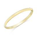 イタリアン ゴールド レディース ブレスレット・バングル・アンクレット アクセサリー Solid Gold Polished Bangle Bracelet i...