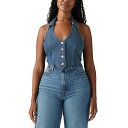 リーバイス レディース ジャケット&ブルゾン アウター Women's Bria Cotton Denim Corset Cropped Top Cornerback