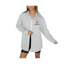 ゲームデイ レディース カットソー トップス Women's Ash UConn Huskies Foundation Full-Button Long Sleeve Overshirt Ash