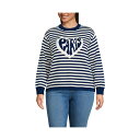 ランズエンド レディース ニット&セーター アウター Plus Size Drifter Jacquard Crew Neck Sweater Paris heart(4)