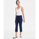 ジェイエムコレクション レディース カジュアルパンツ ボトムス Women's Pull-On Capri Tummy-Control Pants, Exclusively at Macy's Blue Riviera