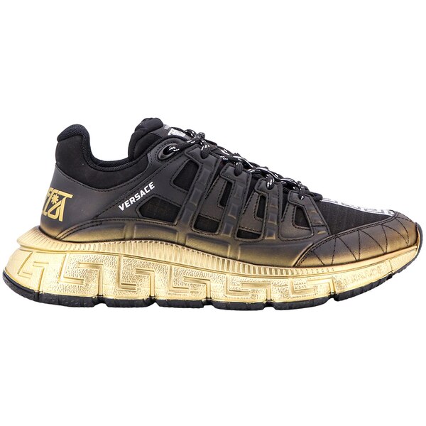 Versace ヴェルサーチ メンズ スニーカー 【Versace Trigreca Sneaker】 サイズ EU_39.5 Black Gold