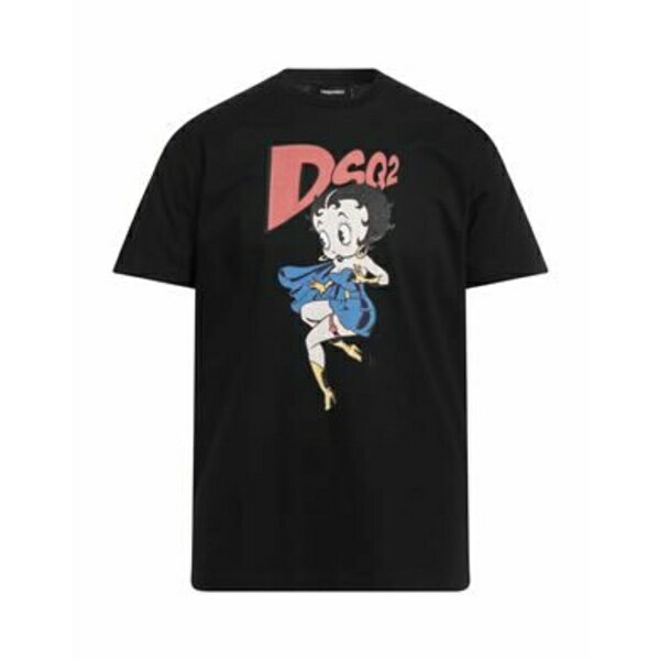 【送料無料】 ディースクエアード メンズ Tシャツ トップス T-shirts Black