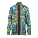 【送料無料】 ヴェルサーチ メンズ シャツ トップス Shirts Azure