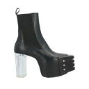 【送料無料】 リックオウエンス メンズ ブーツ シューズ Ankle boots Black