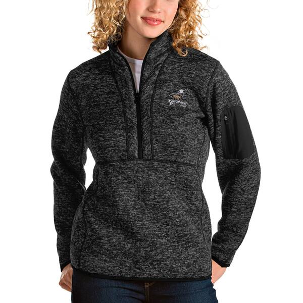 ƥ ǥ 㥱åȡ֥륾  Calgary Roughnecks Antigua Women's Fortune HalfZip Pullover Jacket Heathered Black