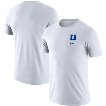 ナイキ メンズ Tシャツ トップス Duke Blue Devils Nike Logo Stack Legend Performance TShirt White