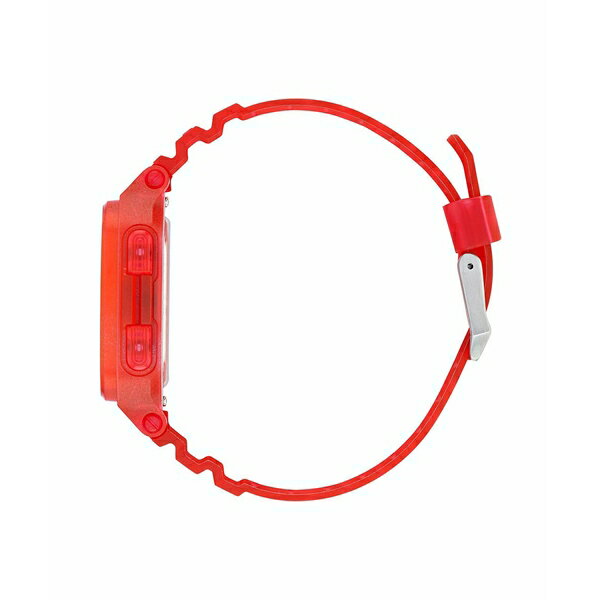 ǥ ǥ ӻ ꡼ Unisex Gmt Digital One Gmt Red Resin Strap Watch 47mm Red