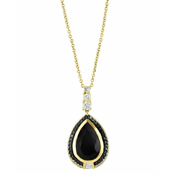 エフィー コレクション レディース ネックレス・チョーカー・ペンダントトップ アクセサリー EFFY® Onyx & Diamond (5/8 ct .t.w.) 18