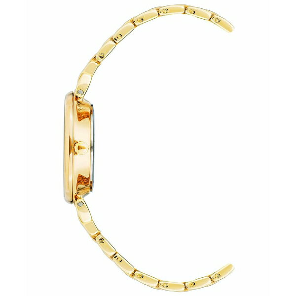 楽天astyアンクライン レディース 腕時計 アクセサリー Women's Three Hand Quartz Round Gold-Tone Alloy Link Bracelet Watch, 30mm Gold, Beige