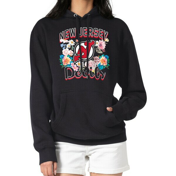 カールバンクス レディース ジャケット&ブルゾン アウター New Jersey Devils GIII 4Her by Carl Banks Women's Flower Logo Pullover Hoodie Black