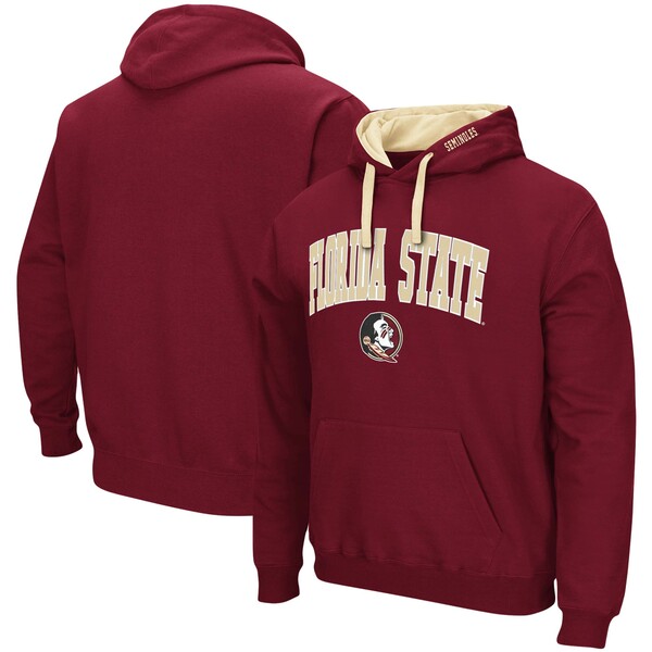 コロシアム メンズ パーカー・スウェットシャツ アウター Florida State Seminoles Colosseum Big & Tall Arch & Logo 2.0 Pullover Hoodie Garnet