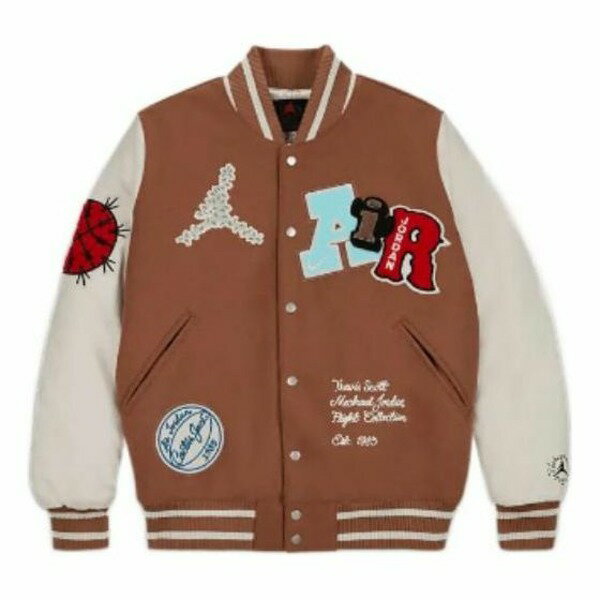 Air Jordan ジョーダン メンズ スニーカー 【Air Jordan x Travis Scott Varsity Jacket Asia Sizing 'Antique Brown' DO4104-256】 サイズ US_M_XS