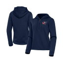 アンティグア レディース カットソー トップス Women's Navy Columbus Blue Jackets Contemporary Quarter-...