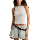 ラッキーブランド レディース カットソー トップス Women's Crochet-Trim Crewneck Tank Top Bright White