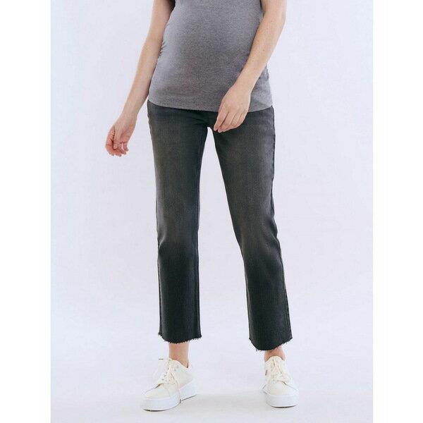 マザーフッドマタニティ レディース デニムパンツ ボトムス Women's Secret Fit Over the Belly Slim Straight Leg Jeans - Motherhood Maternity Black stone wash
