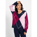 オルセン レディース ニット&セーター アウター Women's Argyle Pullover Berry pink