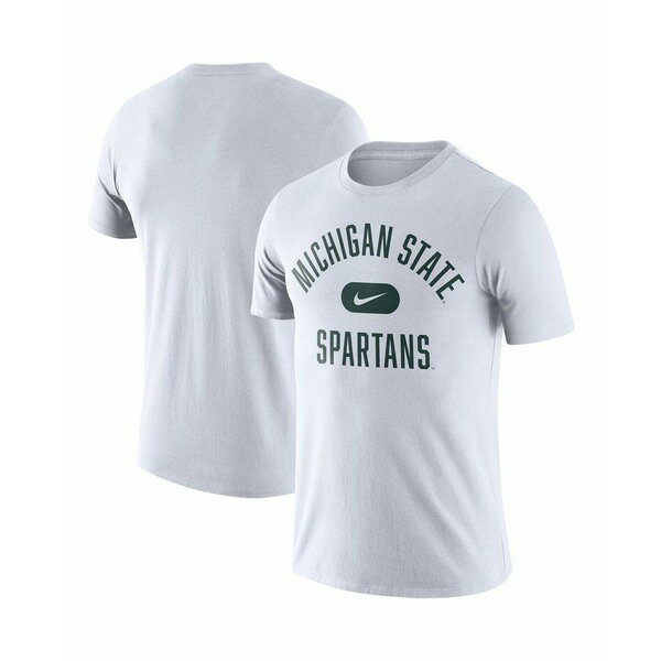 ナイキ メンズ シャツ トップス Men's White Michigan State Spartans Team Arch T-shirt White