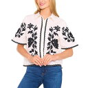 セセ レディース カットソー トップス Women's Embroidered Short-Sleeve Shirt Eggnog