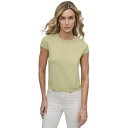 ダナキャランニューヨーク レディース カットソー トップス Women's Cap-Sleeve Crewneck Tee Kyx - Tea Grn Heather(4)