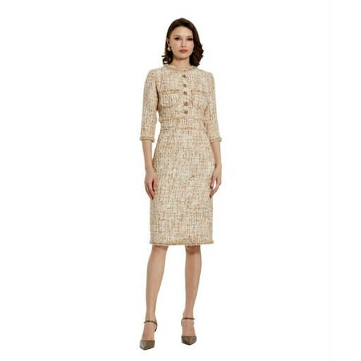 マックダガル レディース ワンピース トップス Women's 3/4 Sleeve Beaded Trim Patch Pocket Dress Blush マックダガル レディース ワンピース トップス Women's 3/4 Sleeve Beaded Trim Patch Pocket Dress Blush