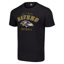 スターター メンズ Tシャツ トップス Baltimore Ravens Starter Logo TShirt Black