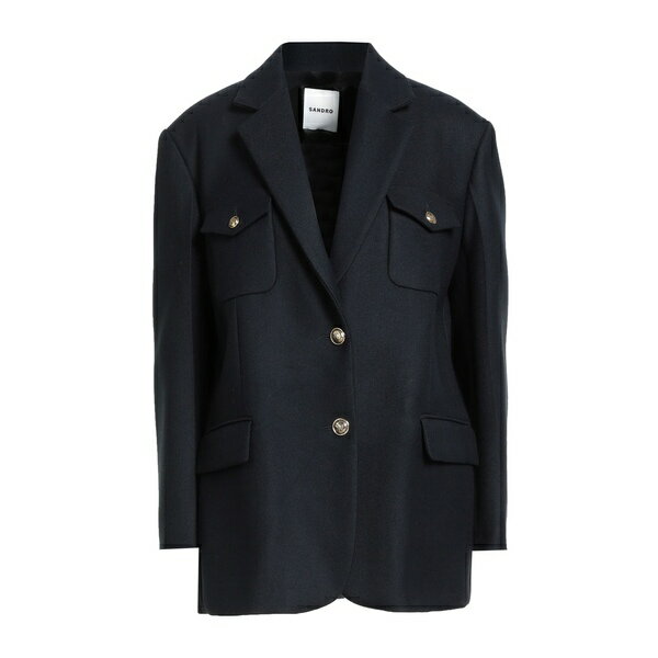 【送料無料】 サンドロ レディース ジャケット＆ブルゾン アウター Blazers Blue