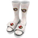 アイスライド メンズ サンダル シューズ Ottawa Senators ISlide Speckle Socks & Slide Sandals Bundle White